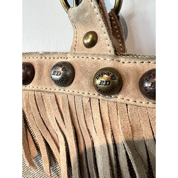Ed Hardy Tan Crossbody Bag with Fringe - Picture 10 of 15
